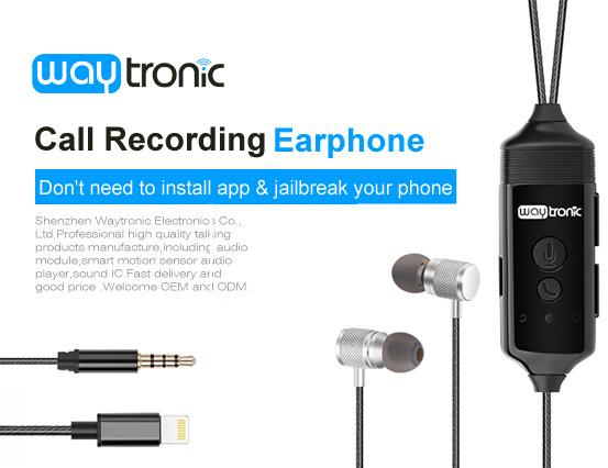 Waytronic iPhone call record Earphone